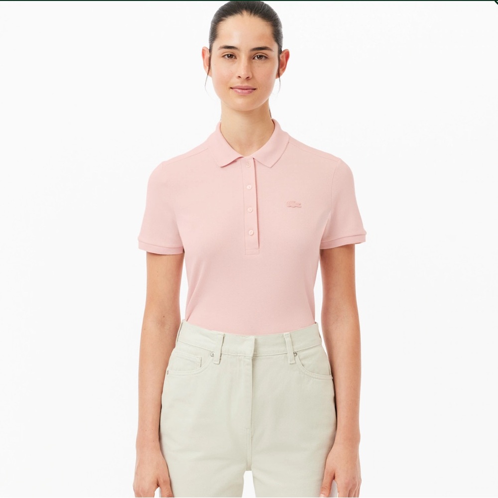 WOMEN'S SLIM FIT STRETCH MINI PIQUÉ POLO